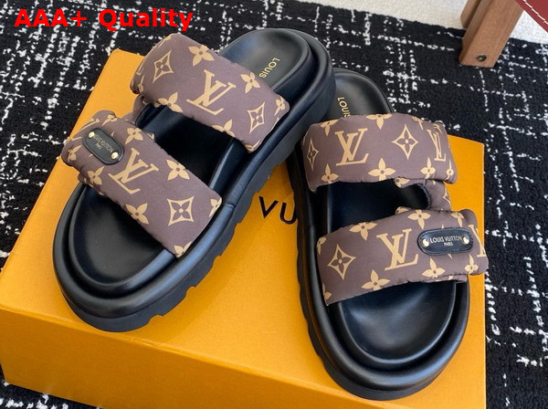 Louis Vuitton Pool Pillow Comfort Mule in Cacao Brown Monogram Nylon 1AHMDM Replica