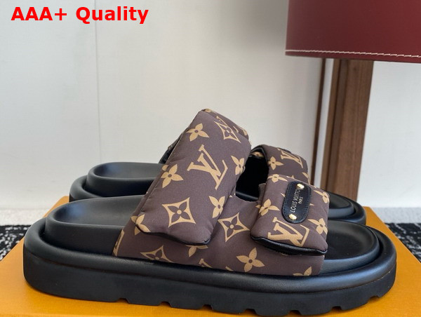 Louis Vuitton Pool Pillow Comfort Mule in Cacao Brown Monogram Nylon 1AHMDM Replica