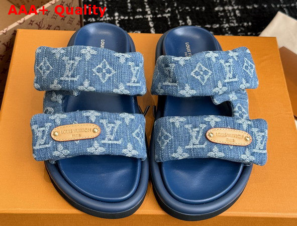 Louis Vuitton Pool Pillow Comfort Mule in Monogram Denim Replica