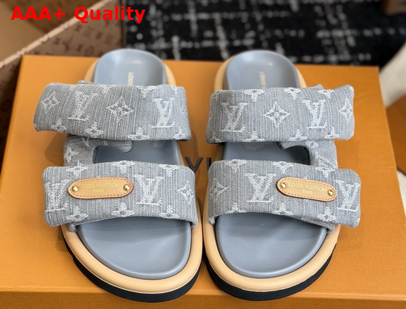 Louis Vuitton Pool Pillow Comfort Mule in Monogram Denim Replica