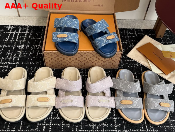 Louis Vuitton Pool Pillow Comfort Mule in Monogram Denim Replica