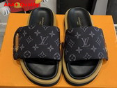 Louis Vuitton Pool Pillow Flat Comfort Mule Black Monogram Nylon Replica