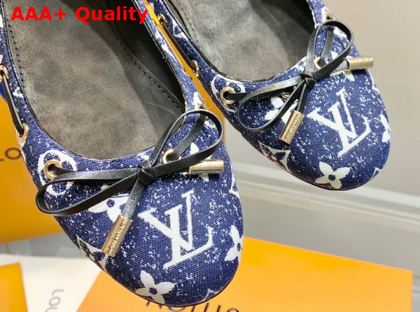 Louis Vuitton Popi Flat Ballerina Navy Blue Monogram Denim Replica