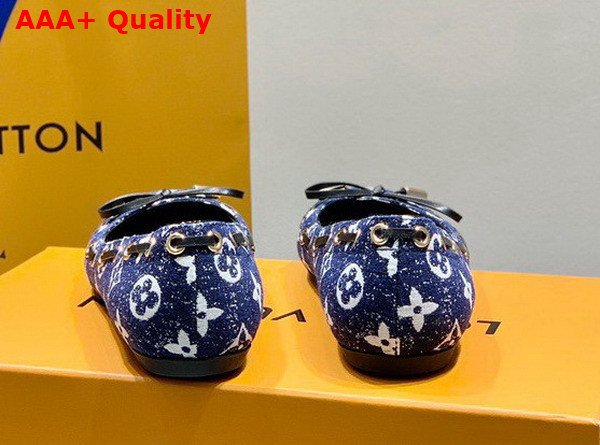 Louis Vuitton Popi Flat Ballerina Navy Blue Monogram Denim Replica