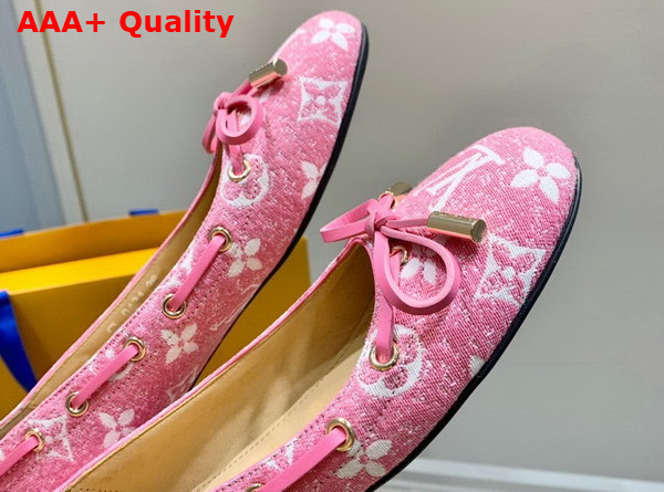 Louis Vuitton Popi Flat Ballerina Pink Monogram Denim Replica