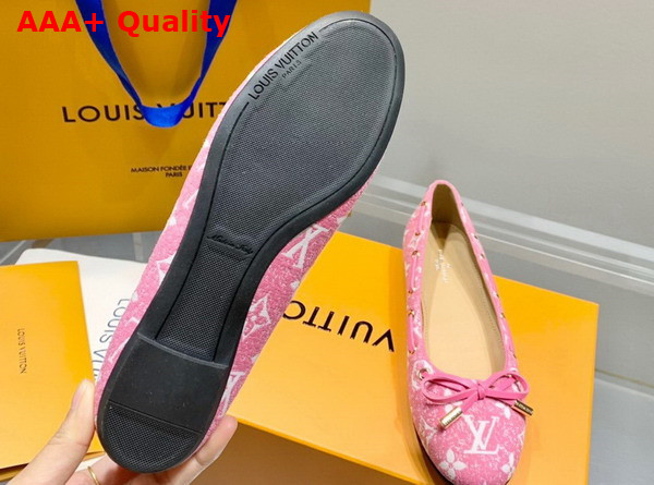 Louis Vuitton Popi Flat Ballerina Pink Monogram Denim Replica