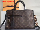 Louis Vuitton Popincourt PM Monogram Canvas and Natural Leather Trim Black Replica