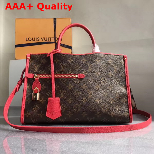 Louis Vuitton Popincourt PM Monogram Canvas and Natural Leather Trim Red M43433 Replica