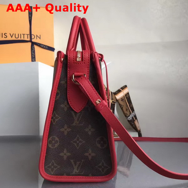 Louis Vuitton Popincourt PM Monogram Canvas and Natural Leather Trim Red M43433 Replica