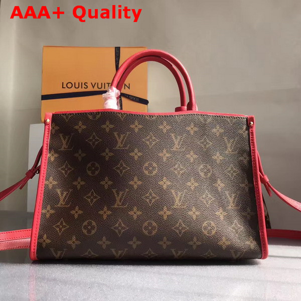 Louis Vuitton Popincourt PM Monogram Canvas and Natural Leather Trim Red M43433 Replica