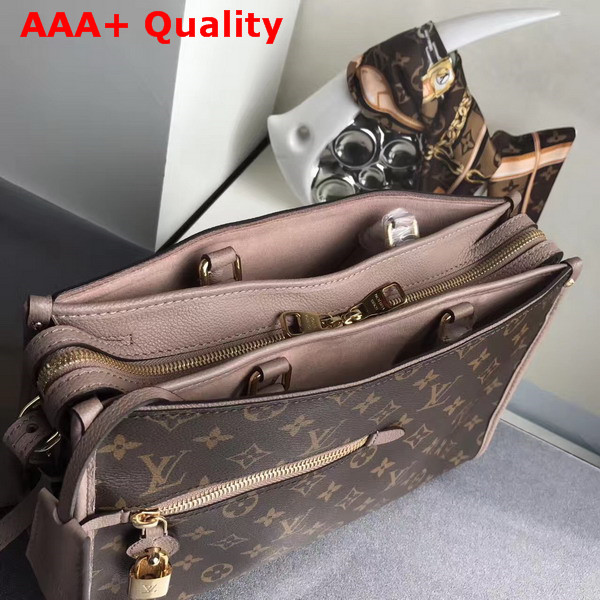 Louis Vuitton Popincourt PM Monogram Canvas and Natural Leather Trim Taupe Glace M43463 Replica