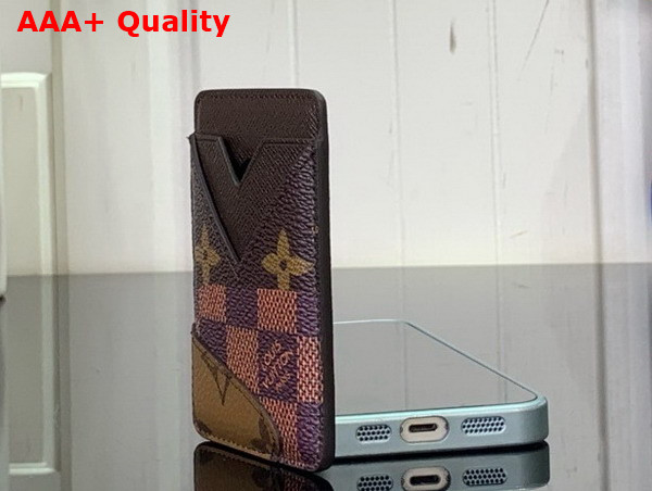 Louis Vuitton Porte Cartes Magnet Brown Monogram Landscape Coated Canvas M26016 Replica