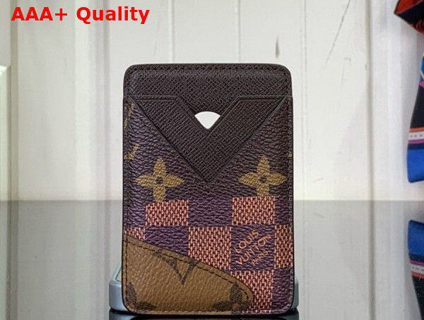 Louis Vuitton Porte Cartes Magnet Brown Monogram Landscape Coated Canvas M26016 Replica