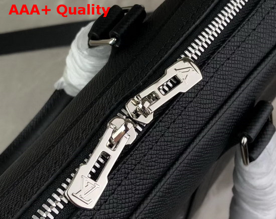 Louis Vuitton Porte Documents Voyage Black Embossed Taiga Leather and Signed with a Louis Vuitton Malletier Stamp M30365 Replica