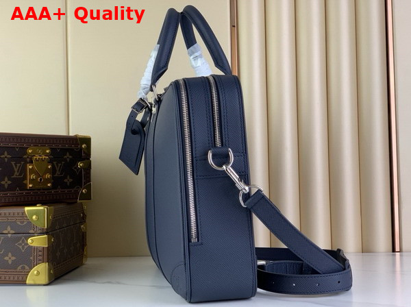 Louis Vuitton Porte Documents Voyage GM Midnight Blue Taiga Cowhide Leather Replica