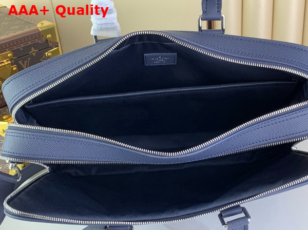 Louis Vuitton Porte Documents Voyage GM Midnight Blue Taiga Cowhide Leather Replica
