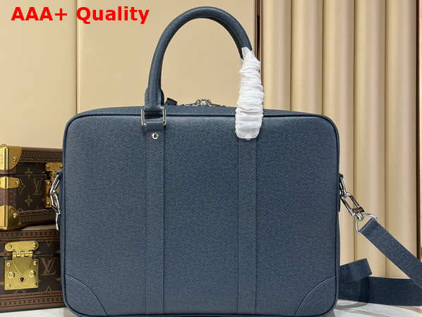 Louis Vuitton Porte Documents Voyage PM Bleu Marine Taiga Leather M2A675 Replica