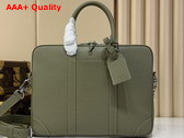 Louis Vuitton Porte Documents Voyage PM Khaki Taiga Leather M2A676 Replica