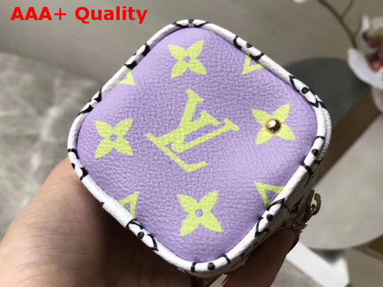 Louis Vuitton Porte Monnaie Cube Coin Purse Pink and Lila Monogram Canvas M67669 Replica