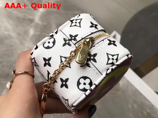 Louis Vuitton Porte Monnaie Cube Coin Purse Pink and Lila Monogram Canvas M67669 Replica