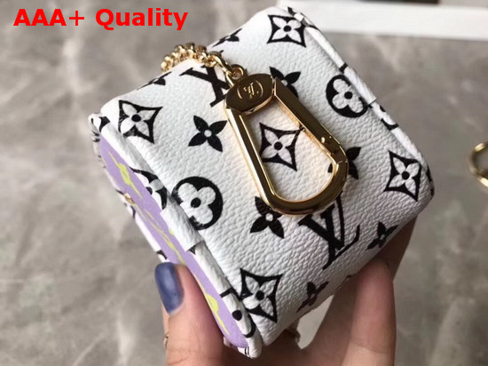 Louis Vuitton Porte Monnaie Cube Coin Purse Pink and Lila Monogram Canvas M67669 Replica