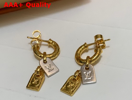 Louis Vuitton Precious Nanogram Tag Earrings M00607 Replica