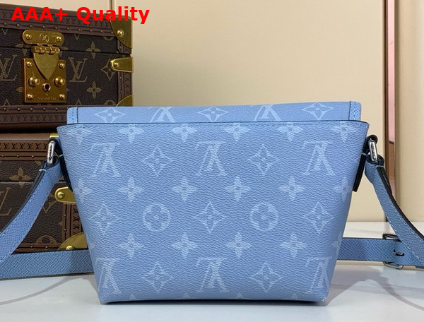 Louis Vuitton Pulse Wearable Wallet in Sky Blue Monogram Coated Canvas and Taiga Cowhide Leather M14116 Replica