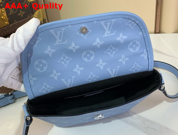 Louis Vuitton Pulse Wearable Wallet in Sky Blue Monogram Coated Canvas and Taiga Cowhide Leather M14116 Replica