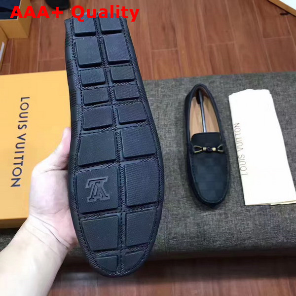 Louis Vuitton Raspail Moccasin Black Damier Embossed Calfskin Replica