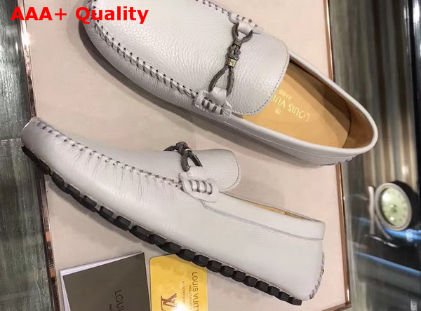 Louis Vuitton Raspail Moccasin Light Grey Calfskin Replica
