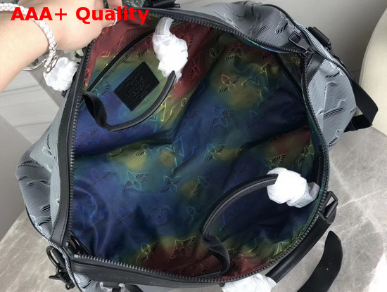 Louis Vuitton Reversible Keepall Bandouliere 50 Rainbow and Grey Black M44939 Replica