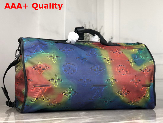 Louis Vuitton Reversible Keepall Bandouliere 50 Rainbow and Grey Black M44939 Replica