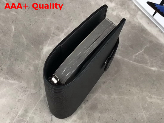Louis Vuitton Ring Agenda Black Epi Leather Cover Replica