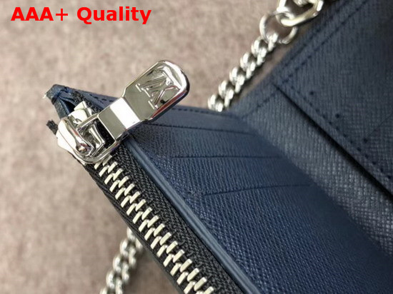 Louis Vuitton Rivets Chain Wallet Epi Black M63518 Replica