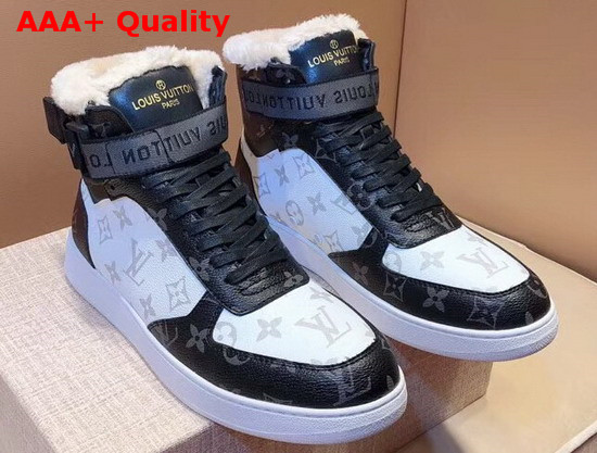 Louis Vuitton Rivoli Sneaker Boot Monogram Canvas and Sheepskin Inside Replica