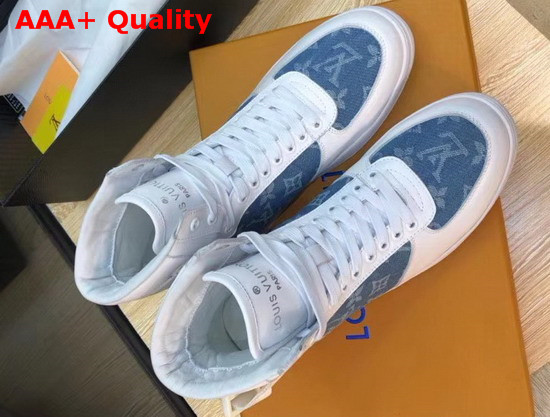 Louis Vuitton Rivoli Sneaker Calf Leather and Monogram Denim Replica