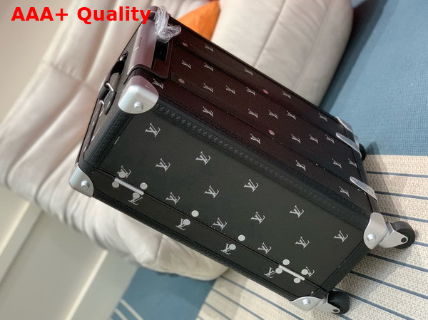 Louis Vuitton Rolling Trunk Black and Silver LV Blason Calfskin M11067 Replica
