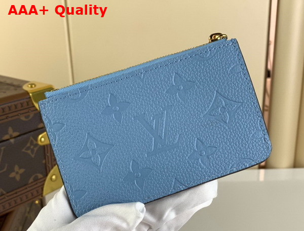 Louis Vuitton Romy Card Holder Bleu Nuage Monogram Empreinte Leather M82045 Replica