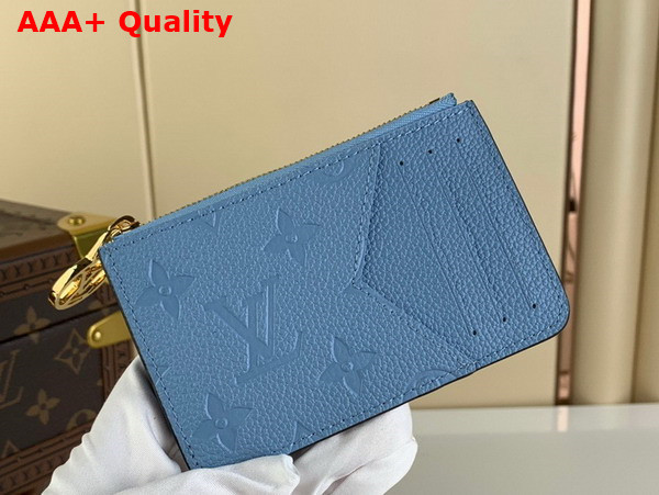 Louis Vuitton Romy Card Holder Bleu Nuage Monogram Empreinte Leather M82045 Replica