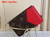 Louis Vuitton Romy Card Holder Red Monogram Canvas M81881 Replica