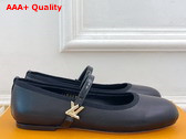 Louis Vuitton Romy Flat Ballerina in Black Lambskin 1ACUKM Replica
