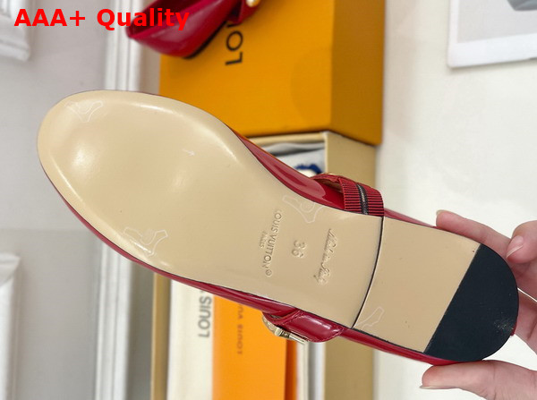 Louis Vuitton Romy Flat Ballerina in Red Patent Calf Leather Replica