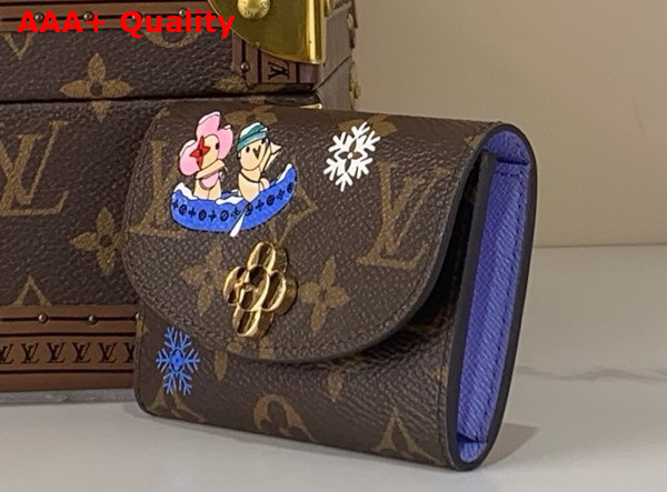 Louis Vuitton Rosalie Coin Purse Monogram Blue Frost Coated Canvas M15323 Replica