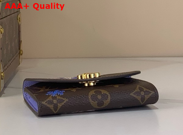 Louis Vuitton Rosalie Coin Purse Monogram Blue Frost Coated Canvas M15323 Replica