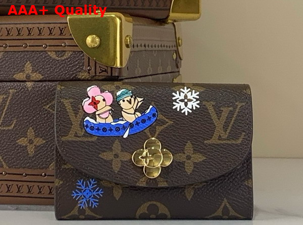 Louis Vuitton Rosalie Coin Purse Monogram Blue Frost Coated Canvas M15323 Replica