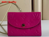 Louis Vuitton Rosalie Coin Purse Rose Pondichery Monogram Empreinte Leather M81521 Replica