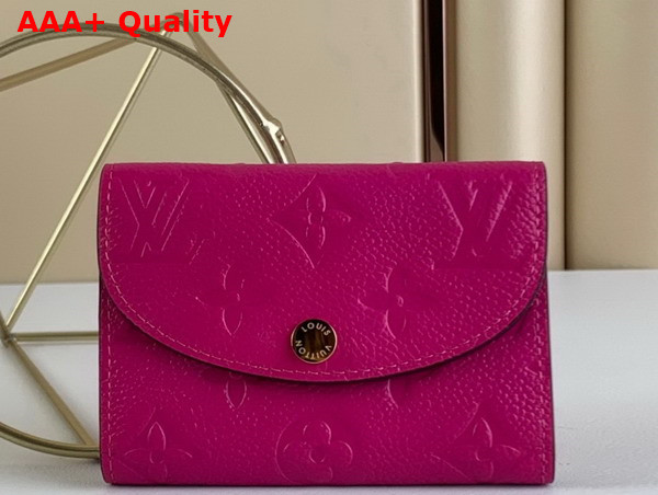 Louis Vuitton Rosalie Coin Purse Rose Pondichery Monogram Empreinte Leather M81521 Replica