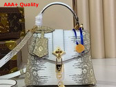 Louis Vuitton Rose Des Vents Mini Handbag in Gold Lizard Leather Replica