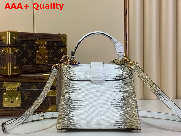 Louis Vuitton Rose Des Vents Mini Handbag in Gold Lizard Leather Replica