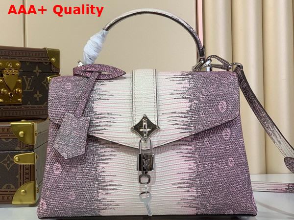 Louis Vuitton Rose Des Vents PM Handbag in Light Purple Lizard Leather Replica